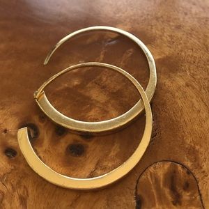 Vintage crescent hoop earrings